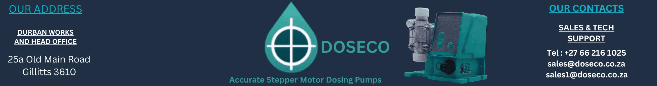 ACCURATE STEPPER MOTOR DOSING PUMP- DOSECO - DOSECO Chemical Dosing Pumps - DOSECO Chemical Dosing Pumps